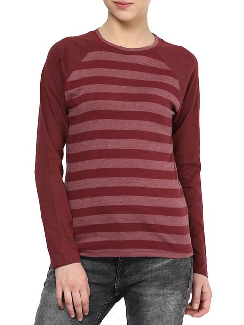 raglan sleeved striped tee - 10353014 - Very Small Image - 1