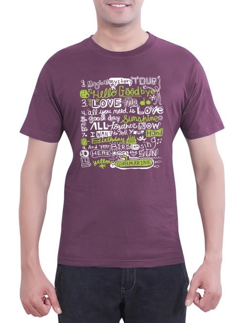 tantra purple cotton tshirt - 10360757 - Very Small Image - 1