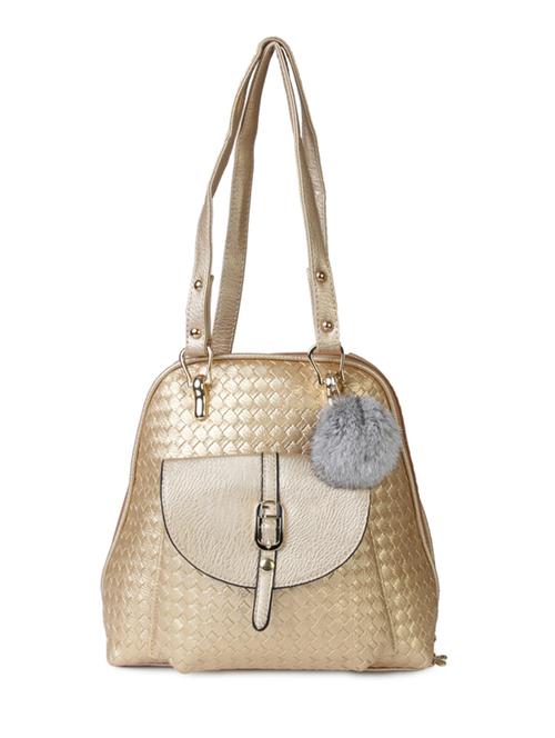 golden leatherette backpack - 10362493 - Very Small Image - 1