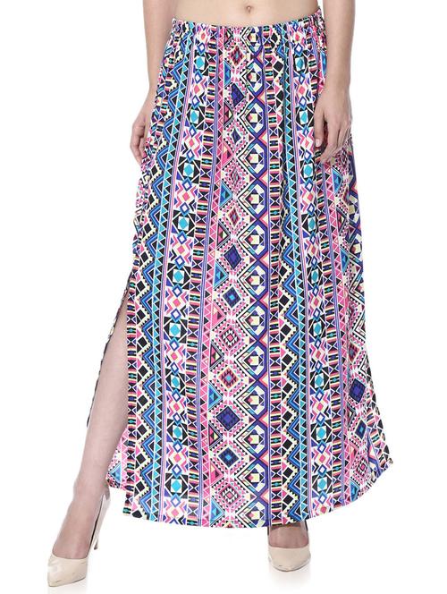 multi colored crepe skater skirts - 10362650 - Very Small Image - 1