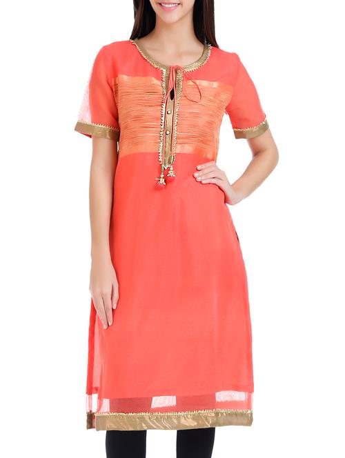 l.red net kurta - 10363854 - Very Small Image - 1