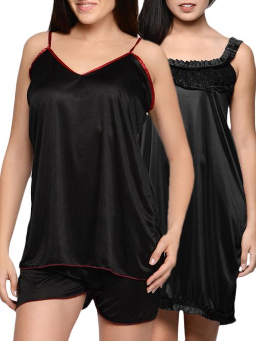 satin material nighty set 2 - 1036412 - Very Small Image - 1