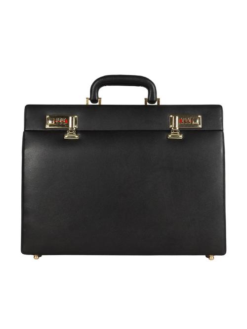 Genuine Sleek Leather Lamborgini Briefcase (Black) - 10364680 - Very Small Image - 1