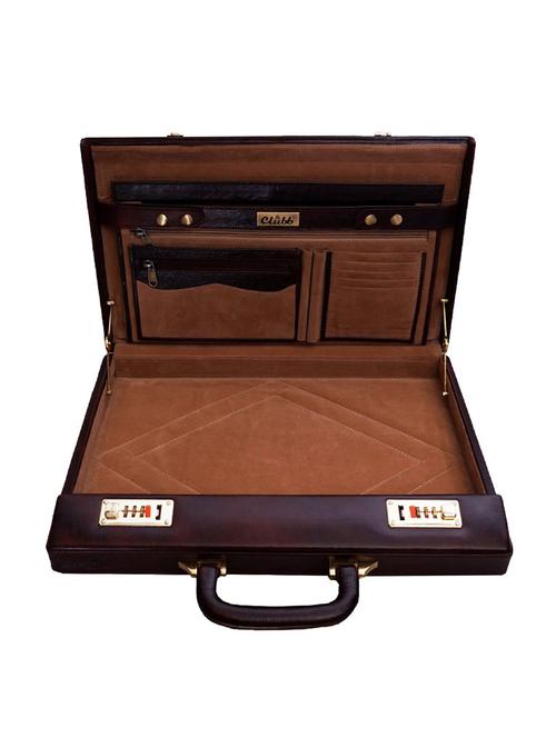 Genuine Sleek Leather Lamborgini Briefcase (B To Tan) - 10364681 - Very Small Image - 1