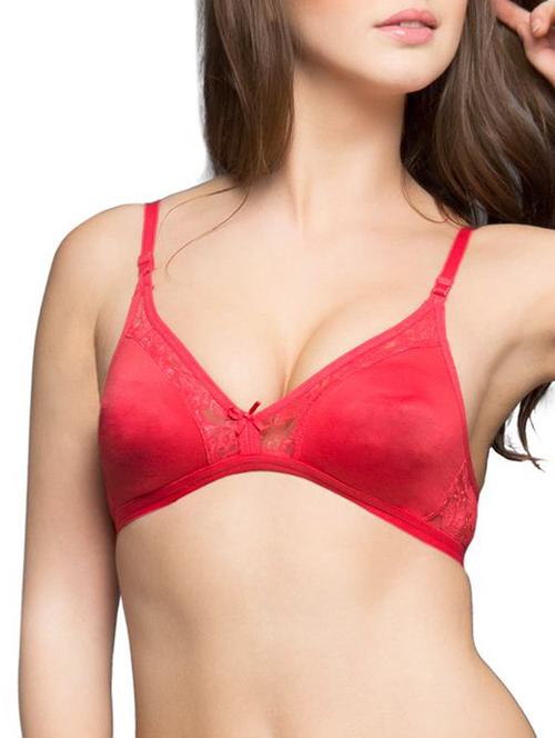 pink cotton regular bra - 1036561 - Very Small Image - 1