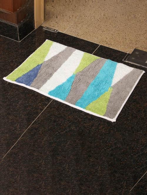 po box multi colour cotton bath mat - 10365676 - Very Small Image - 1