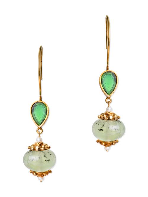 mohh india 92.5 silver embellished long earrings - 10374555 - Very Small Image - 1