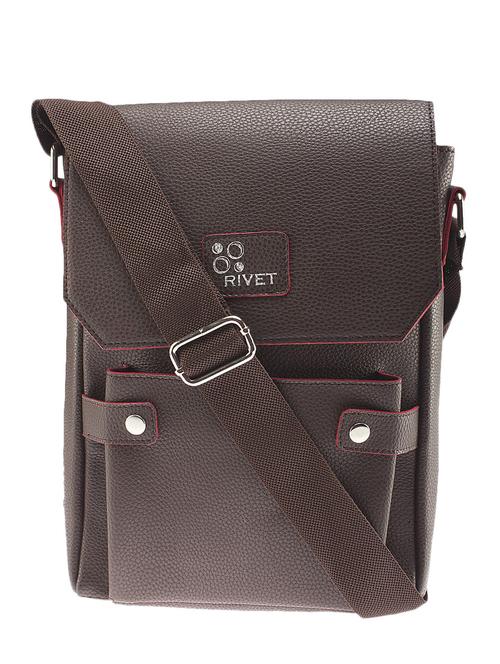 dark brown leatherette sling bag - 10375798 - Very Small Image - 1