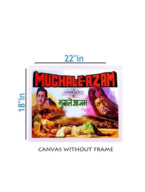 canvas bollywood painting without frame + silver plated rs.1000 replica note - 10376577 - Very Small Image - 1