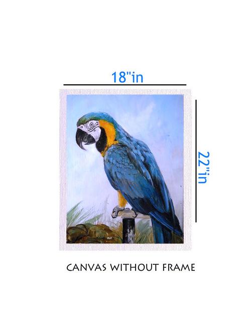 canvas animal painting without frame + silver plated rs.1000 replica note - 10376594 - Very Small Image - 1