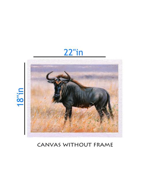canvas animal painting without frame + silver plated rs.1000 replica note - 10376598 - Very Small Image - 1
