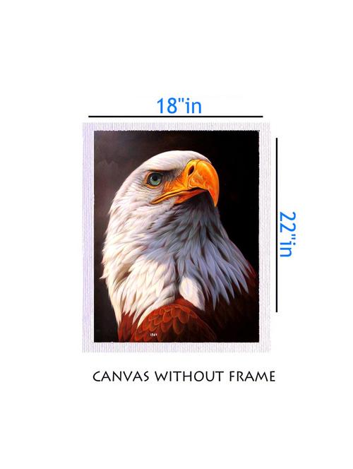canvas bird painting without frame + silver plated rs.1000 replica note - 10376601 - Very Small Image - 1