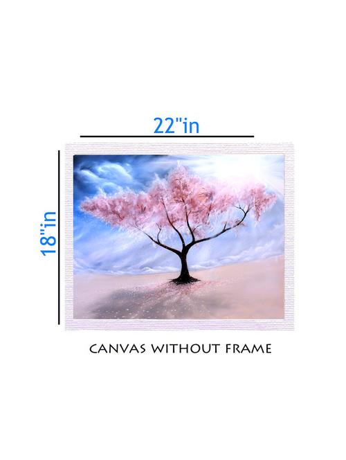 canvas nature painting without frame + silver plated rs.1000 replica note - 10376609 - Very Small Image - 1