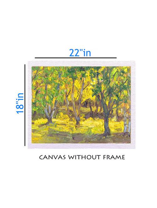 canvas nature painting without frame + silver plated rs.1000 replica note - 10376611 - Very Small Image - 1