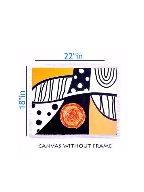 canvas abstract painting without frame + silver plated rs.1000 replica note - 10376637 - Very Small Image - 1