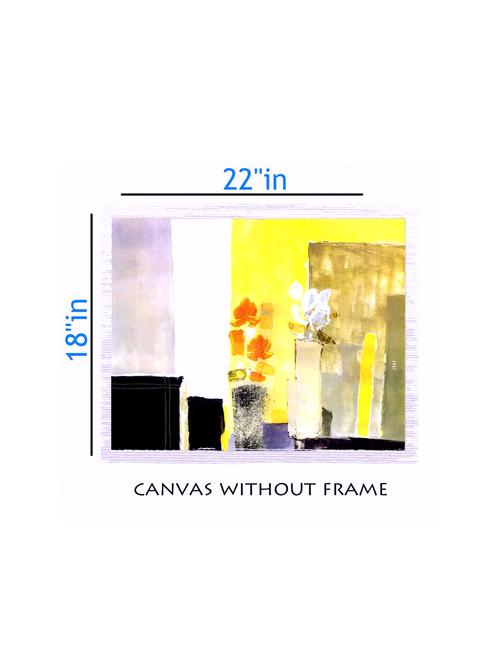 canvas abstract painting without frame + silver plated rs.1000 replica note - 10376649 - Very Small Image - 1