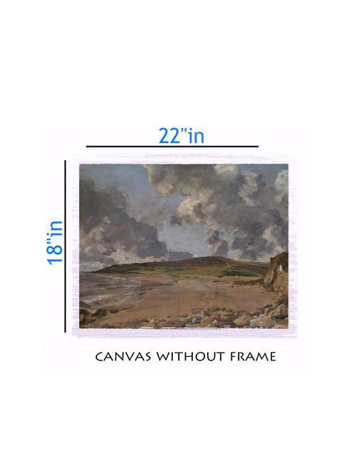canvas nature painting without frame + silver plated rs.1000 replica note - 10376667 - Very Small Image - 1