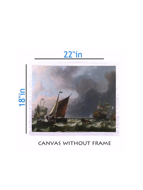 canvas nature painting without frame + silver plated rs.1000 replica note - 10376670 - Very Small Image - 1