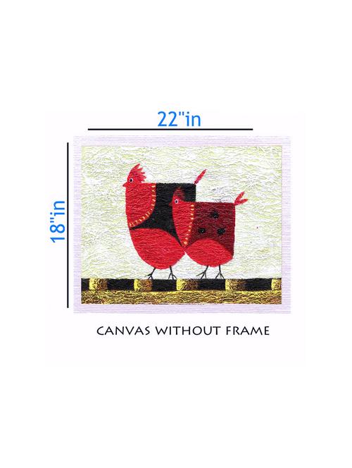 canvas abstract painting without frame + silver plated rs.1000 replica note - 10376685 - Very Small Image - 1