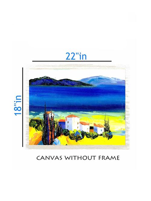 canvas nature painting without frame + silver plated rs.1000 replica note - 10376713 - Very Small Image - 1