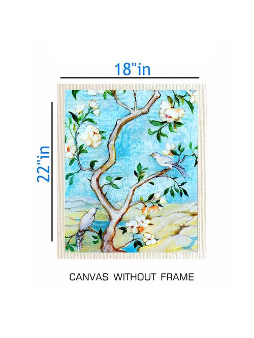 canvas nature painting without frame + silver plated rs.1000 replica note - 10376719 - Very Small Image - 1