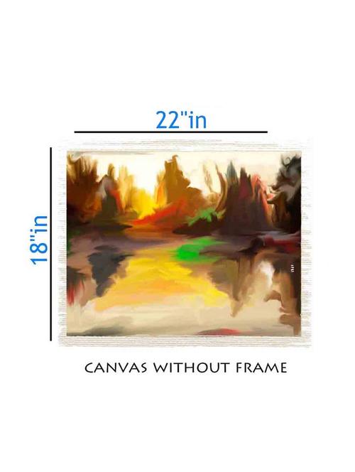 canvas nature painting without frame + silver plated rs.1000 replica note - 10376791 - Very Small Image - 1