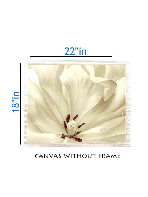 canvas white flower painting without frame + silver plated rs.1000 replica note - 10376792 - Very Small Image - 1