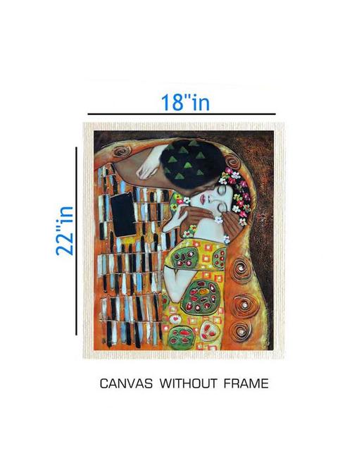 canvas abstract painting without frame + silver plated rs.1000 replica note - 10376802 - Very Small Image - 1