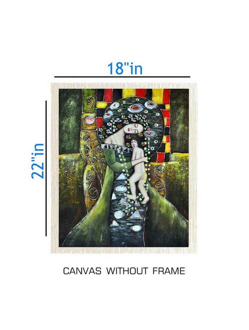 canvas abstract painting without frame + silver plated rs.1000 replica note - 10376803 - Very Small Image - 1