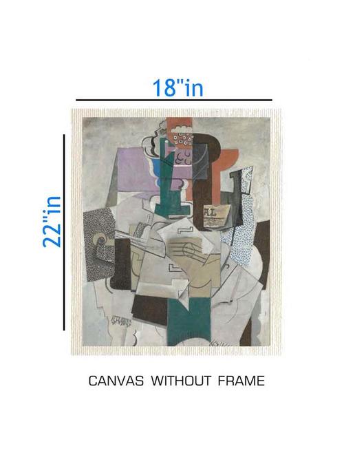 canvas abstract painting without frame + silver plated rs.1000 replica note - 10376805 - Very Small Image - 1