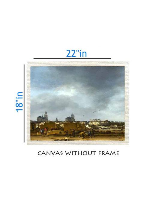 canvas nature painting without frame + silver plated rs.1000 replica note - 10376808 - Very Small Image - 1