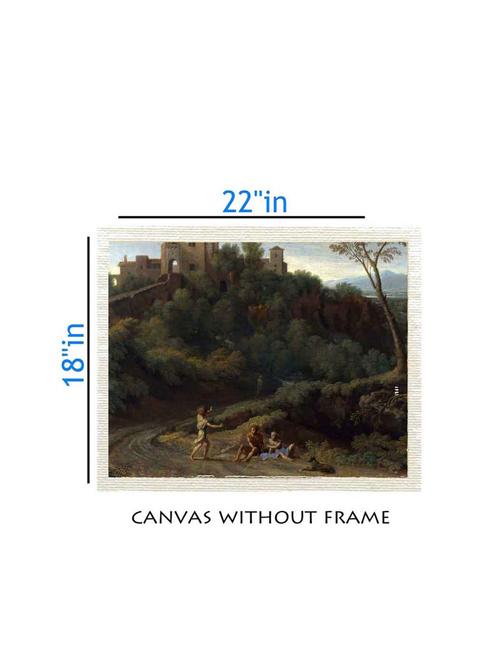 canvas nature painting without frame + silver plated rs.1000 replica note - 10376812 - Very Small Image - 1