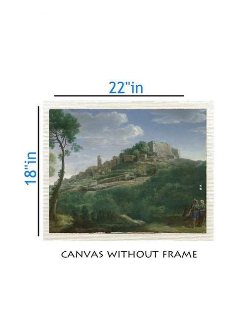 canvas nature painting without frame + silver plated rs.1000 replica note - 10376820 - Very Small Image - 1
