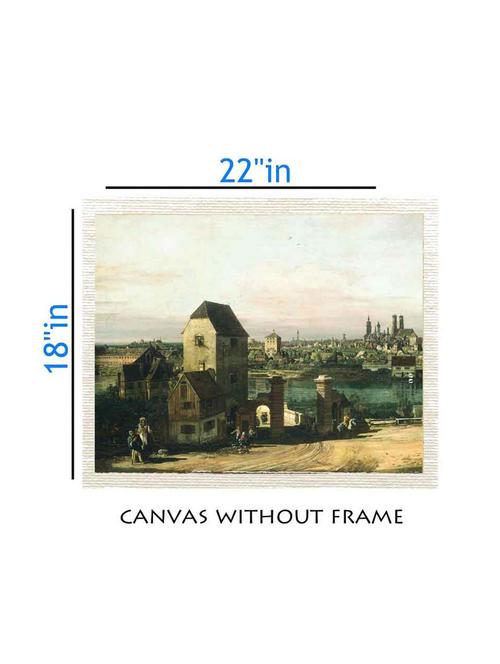 canvas nature painting without frame + silver plated rs.1000 replica note - 10376824 - Very Small Image - 1