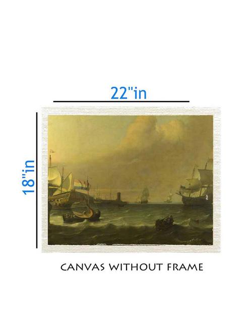 canvas nature painting without frame + silver plated rs.1000 replica note - 10376826 - Very Small Image - 1