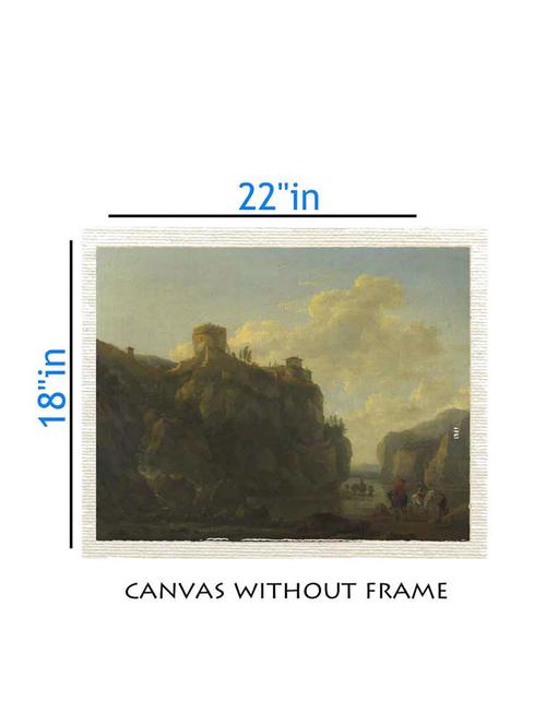 canvas nature painting without frame + silver plated rs.1000 replica note - 10376829 - Very Small Image - 1