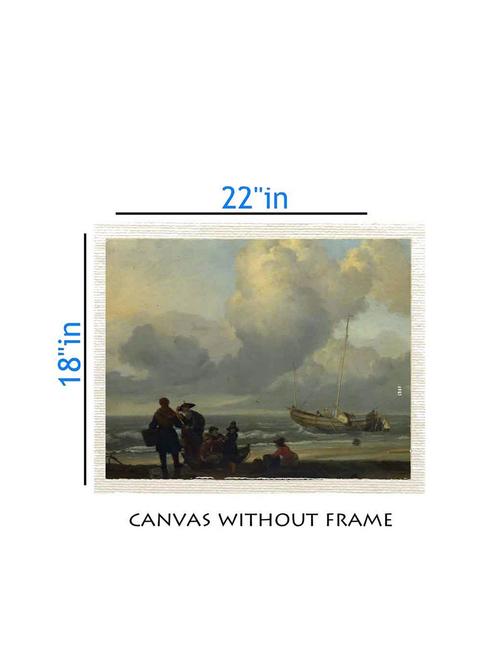 canvas nature painting without frame + silver plated rs.1000 replica note - 10376831 - Very Small Image - 1