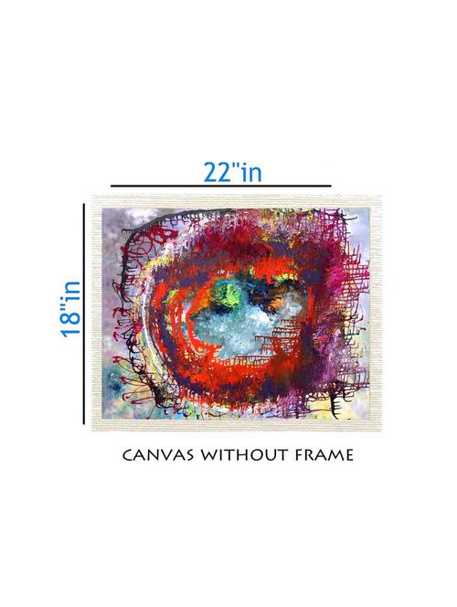 canvas abstract painting without frame + silver plated rs.1000 replica note - 10376838 - Very Small Image - 1