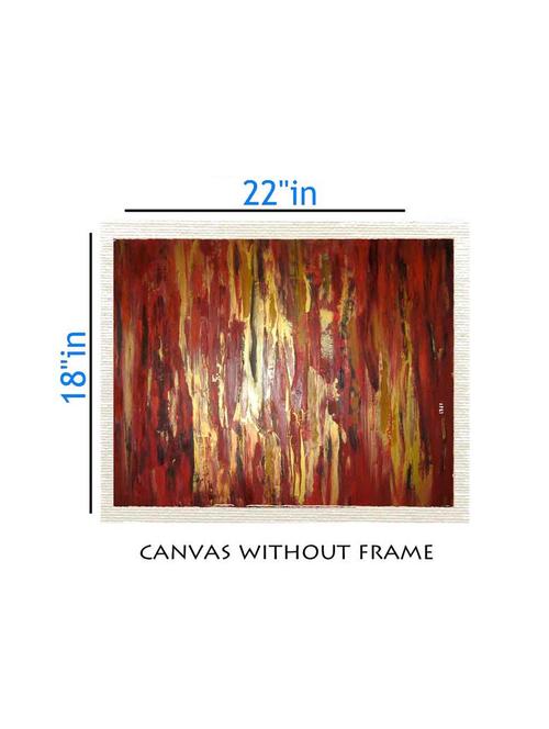 canvas abstract painting without frame + silver plated rs.1000 replica note - 10376839 - Very Small Image - 1