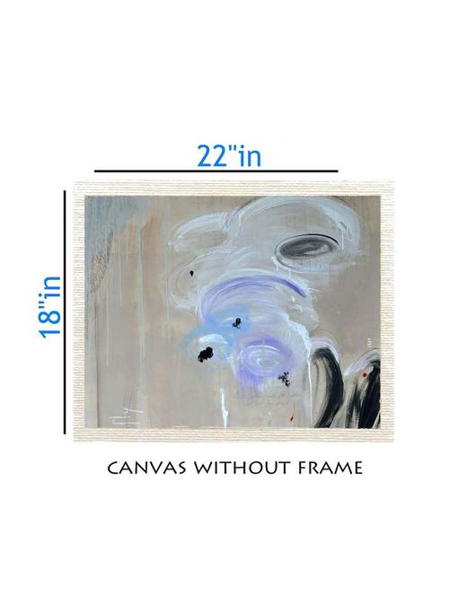 canvas abstract painting without frame + silver plated rs.1000 replica note - 10376840 - Very Small Image - 1