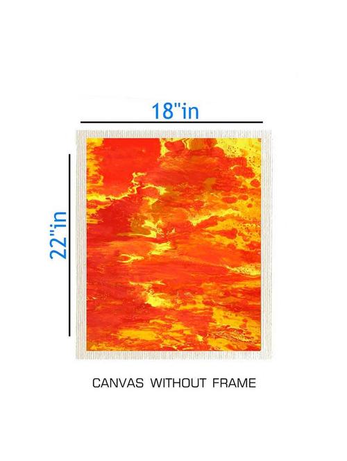canvas abstract painting without frame + silver plated rs.1000 replica note - 10376845 - Very Small Image - 1