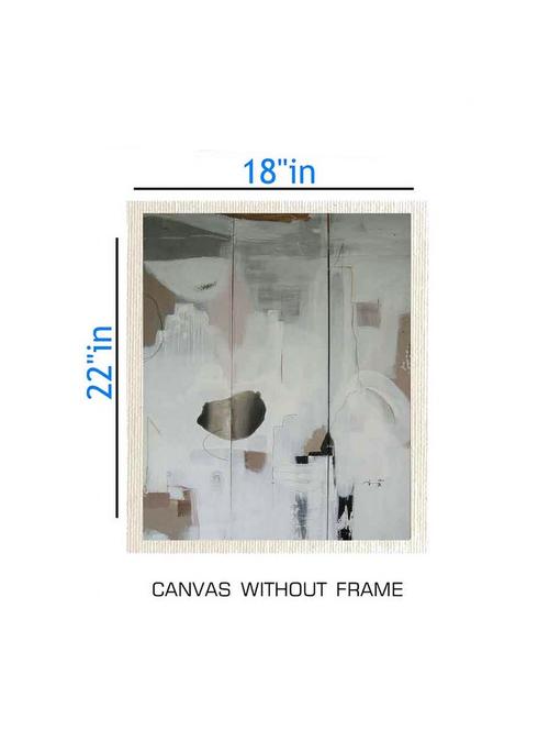 canvas abstract painting without frame + silver plated rs.1000 replica note - 10376846 - Very Small Image - 1