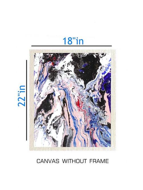 canvas abstract painting without frame + silver plated rs.1000 replica note - 10376848 - Very Small Image - 1