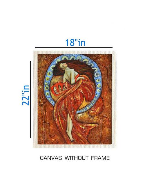 canvas abstract painting without frame + silver plated rs.1000 replica note - 10376851 - Very Small Image - 1