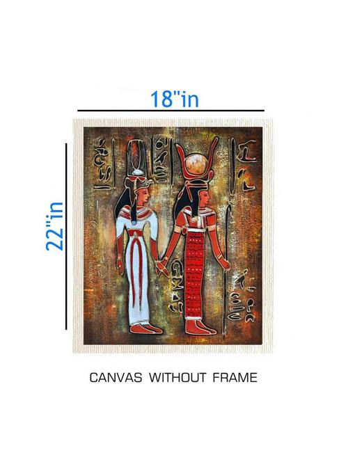 canvas abstract painting without frame + silver plated rs.1000 replica note - 10376854 - Very Small Image - 1