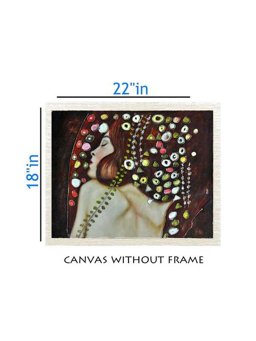 canvas abstract painting without frame + silver plated rs.1000 replica note - 10376856 - Very Small Image - 1