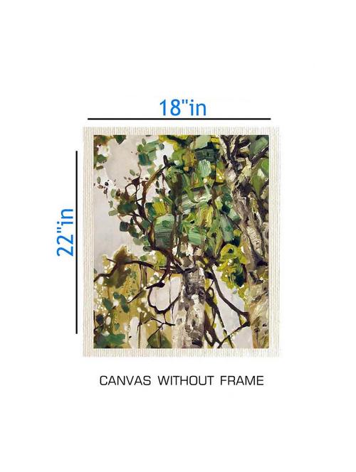 canvas abstract painting without frame + silver plated rs.1000 replica note - 10376861 - Very Small Image - 1