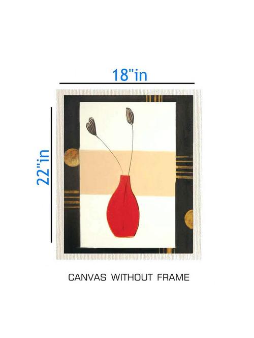 canvas abstract painting without frame + silver plated rs.1000 replica note - 10376869 - Very Small Image - 1