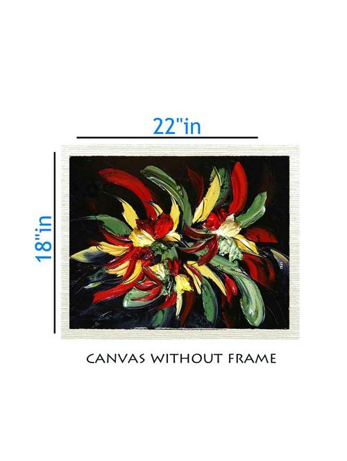 canvas multi color painting without frame + silver plated rs.1000 replica note - 10376874 - Very Small Image - 1