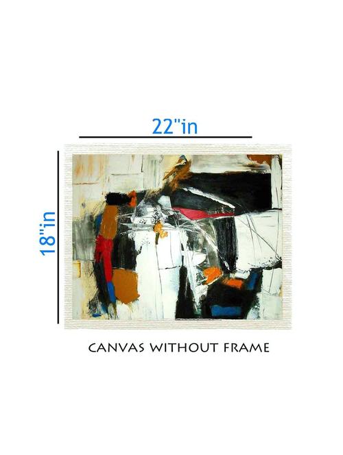 canvas multi color painting without frame + silver plated rs.1000 replica note - 10376876 - Very Small Image - 1